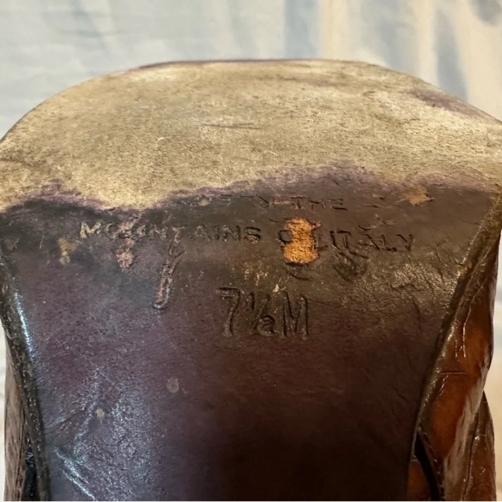 Brown Crocodile Boots - Picture 7 of 7